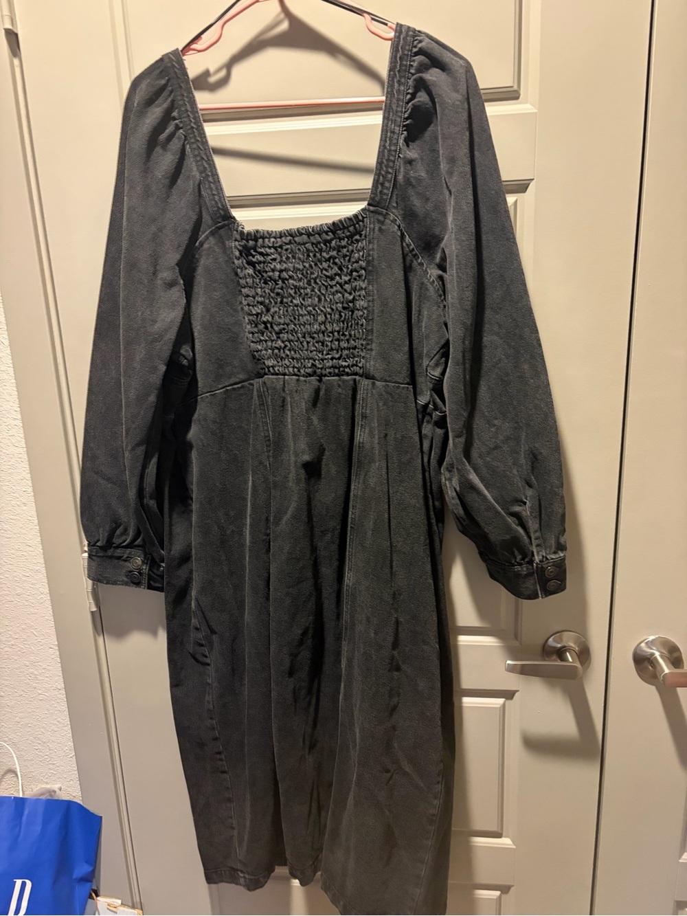 FUTURE COLLECTIVE Denim Corset style Zip-Front Midi Dress - Picture 2 of 4